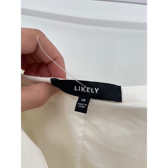 Likely Ella Solid White Strapless Sweetheart Maxi Gown with Front Slit Size 12 - Picture 4 of 6